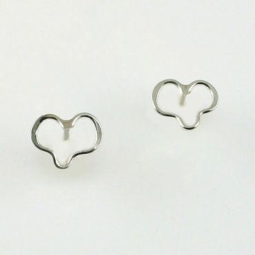 B3: Baby K Heart Post Earrings | Jenni K - Fine Handcrafted Jewelry