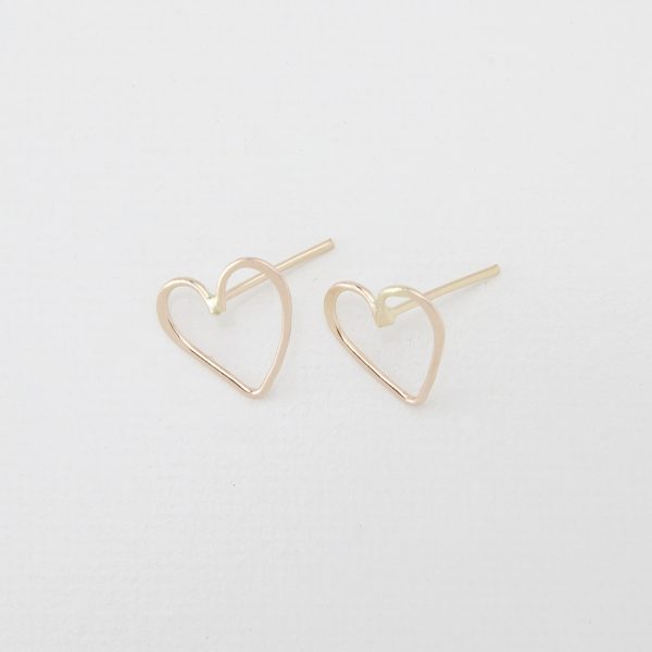 H2-5: Handmade Heart Post Earrings