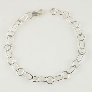A16: Oval and Circle Link Anklet