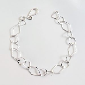 AT10: The Simple Shapes Bracelet Featuring Squares Sterling Silver