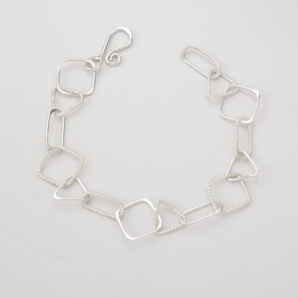 AT48: The Twisted Simple Shapes Bracelet Sterling Silver