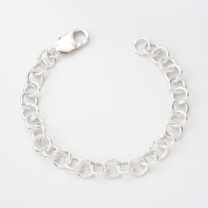 C79: The Small Chunk Circle Bracelet Sterling Silver