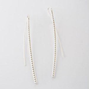 FT2-25: Handcrafted Slip-On Twisted Bar Earrings