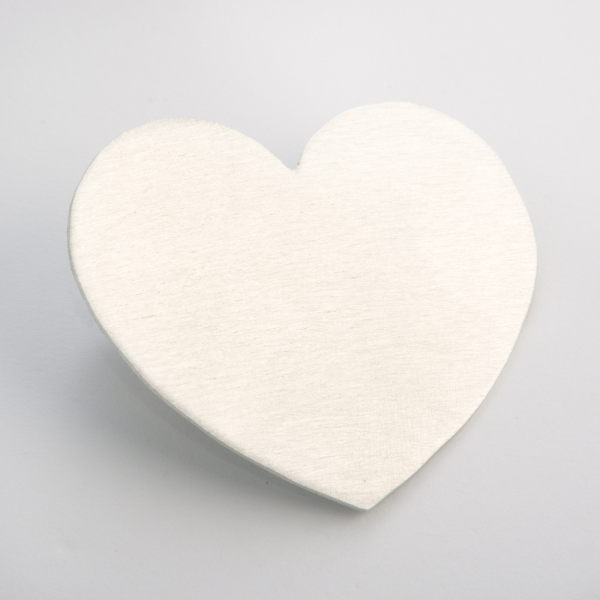 H2-37: Solid Textured Heart Pin