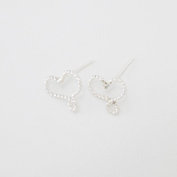 H24: Roped Karsin Heart Studs