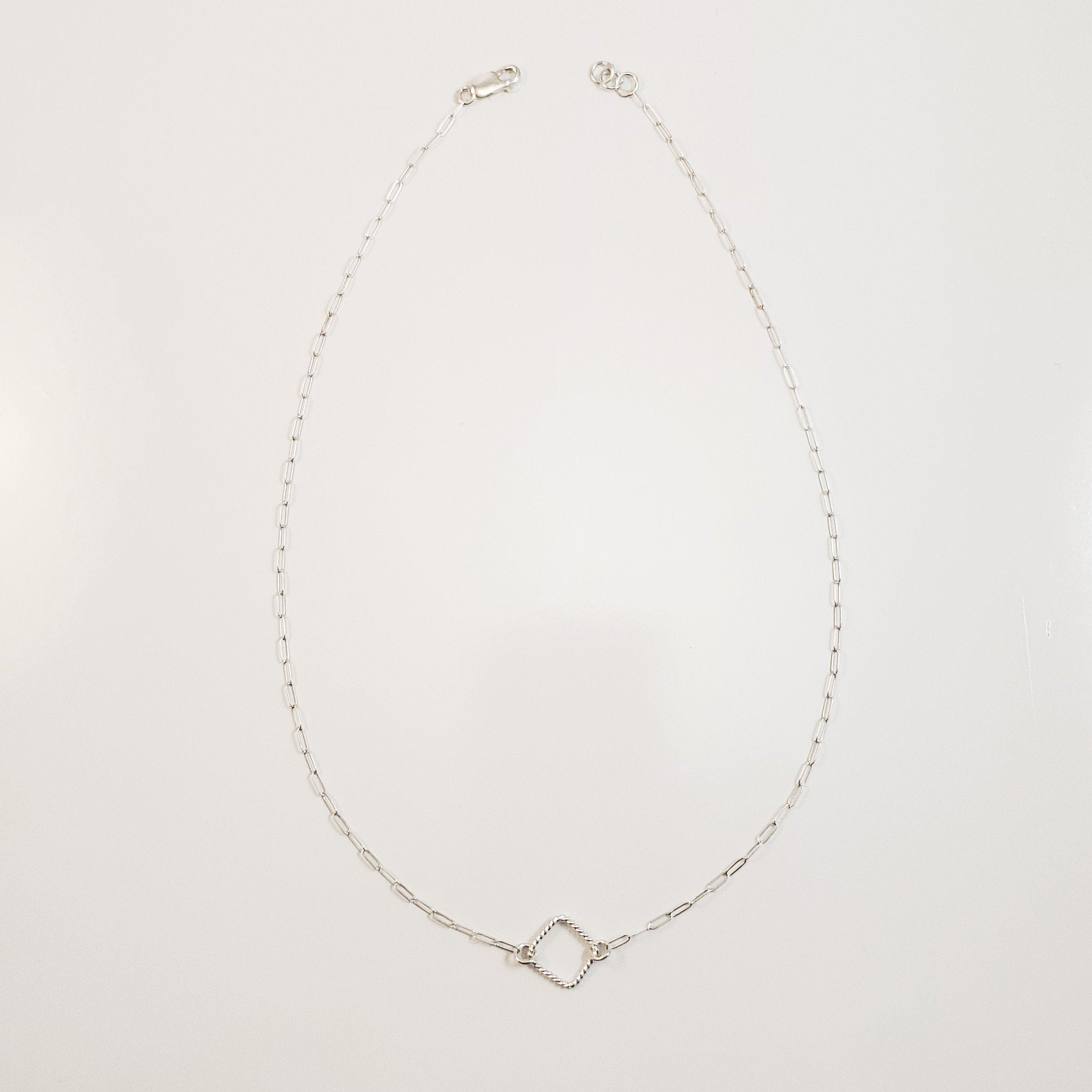 SQ68: The Twisted Square Chain Necklace - Image 2